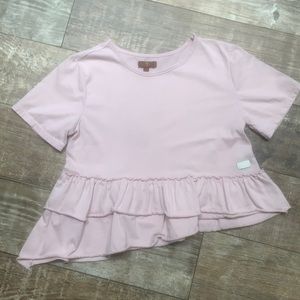 7 for all mankind pink asymmetrical hymn shirt